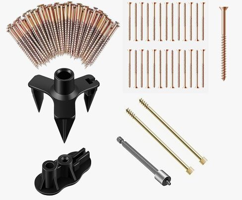 Squeaky Floor Repair Kit - #3233 Eliminates Squeaks No More Kit Contains 5 Tools and 50 Screws for Wood Floors, Eliminate Squeaks Under Carpeted Floors, Hardwood, Vinyl, and Linoleum Floors in Saudi Arabia