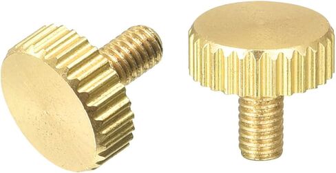 uxcell Knurled Thumb Screws, M3x6mm Flat Brass Bolts Grip Knobs Fasteners for PC, Electronic, Mechanical 2Pcs in Saudi Arabia