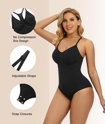 SHAPERX Bodysuit for Women Tummy Control Shapewear Racerback Seamless Sculpting Body Shaper Tank Top in Saudi Arabia