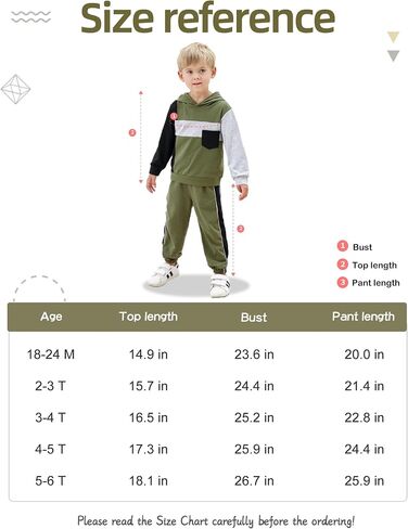 ملابس أطفال صغار من itkidboy بلوفر بغطاء للرأس وأكمام طويلة، سويت شيرت ملون + بنطلون مكون من قطعتين in Kuwait