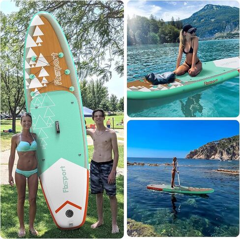 FBSPORT 11' Premium Stand Up Paddle Board, Yoga Board with SUP Accessories & Carry Bag | Wide Stance, Surf Control, Non-Slip Deck, Leash, Paddle and Pump for Youth & Adult in Saudi Arabia