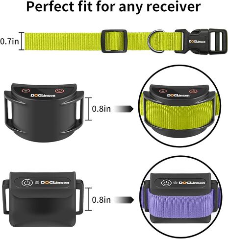 Replacement Collar Strap,E Collar Replacement Strap, 3/4 Inch Replacement Collar for All Vibrating and Anti Bark Training Shock Collars - Durable & Adjustable - Green & Purple in Saudi Arabia