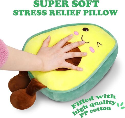 Avocado Fruit Plush Pillow for Valentine, Decorative Stuffed Animal Pillow Plushie Soft Doll Pillows Gifts for Adults 1 Pack Small in Saudi Arabia