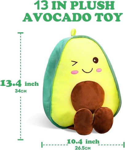 Avocado Fruit Plush Pillow for Valentine, Decorative Stuffed Animal Pillow Plushie Soft Doll Pillows Gifts for Adults 1 Pack Small in Saudi Arabia