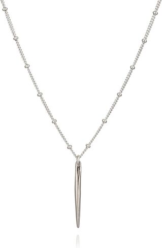 قلادة بقلادة ذهبية سبايك من أنيكا بيلا للنساء، طول 20-22 بوصة، قلادة طويلة بطبقات قابلة للتعديل، مقاومة للتشوه، هدية رائعة لها (فضي) in Kuwait