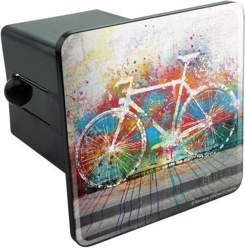 GRAPHICS & MORE Colorful Rainbow Negative Space Bicycle Bike Wall Tow Trailer Hitch Cover Plug Insert in Saudi Arabia