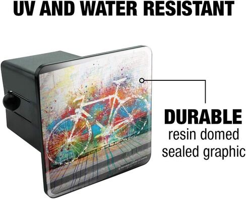 GRAPHICS & MORE Colorful Rainbow Negative Space Bicycle Bike Wall Tow Trailer Hitch Cover Plug Insert in Saudi Arabia