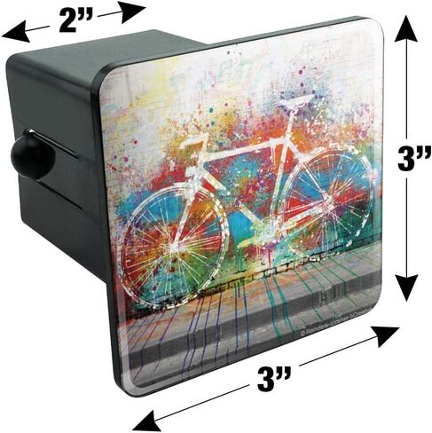 GRAPHICS & MORE Colorful Rainbow Negative Space Bicycle Bike Wall Tow Trailer Hitch Cover Plug Insert in Saudi Arabia