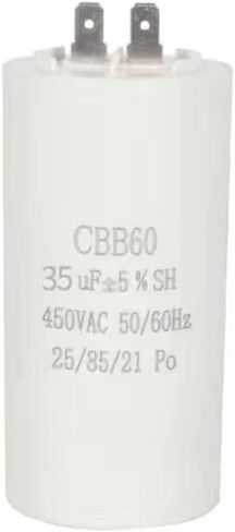 تشغيل مكثف 35 فائق التوهج AC 450VAC 50/60 هرتز CBB60 مكثف تشغيل على شكل أسطوانة لمضخة المحرك، تشغيل التيار المتردد والتيار المستمر واستخدام الغسالات وآلات الطاقة الرملية، إلخ in Saudi Arabia