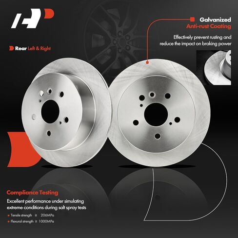 A-Premium 12.77 inch (324.31mm) Front Vented Disc Brake Rotors + Ceramic Pads Kit Compatible with Select Toyota and Kia Models - Venza 2009-2016, 2.7L 3.5L, Sport Utility, 6-PC Set in Saudi Arabia