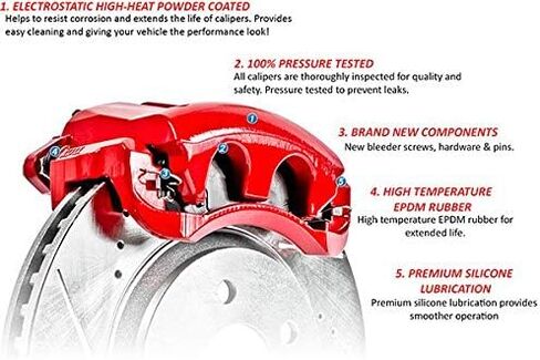 Power Stop K6111 Front Z23 Carbon Fiber Brake Pads with Drilled & Slotted Brake Rotors Kit in Saudi Arabia
