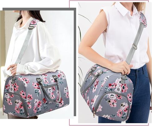 Duffle Bag for Travel, Weekender Bag with Shoe Compartment, Carry On Overnight Bag for Women with Toiletry Bag, 50L Gym Bag with Wet Pocket, Hospital Bags for Labor and Delivery Pink in Kuwait
