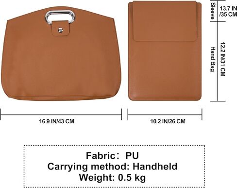 حقيبة كمبيوتر محمول AZXCG مناسبة لأجهزة الكمبيوتر المحمول مقاس 16 بوصة، وحقائب كمبيوتر محمول ذات سعة كبيرة، وحقائب حمل كبيرة محمولة للنساء، وحقائب عمل، بني in Kuwait