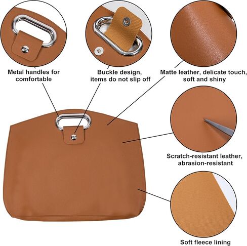 حقيبة كمبيوتر محمول AZXCG مناسبة لأجهزة الكمبيوتر المحمول مقاس 16 بوصة، وحقائب كمبيوتر محمول ذات سعة كبيرة، وحقائب حمل كبيرة محمولة للنساء، وحقائب عمل، بني in Kuwait