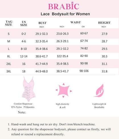 BRABIC Lace Bodysuit for Women Tummy Control Shapewear Sleeveless Tops V-Neck Backless Camisole Jumpsuit Shaper in Saudi Arabia