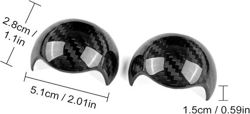 AIRSPEED Car Gear Shift Knob Cover Interior Accessories Sticker for Ford Mustang 2015-2022 Automatic, Carbon Fiber in Saudi Arabia