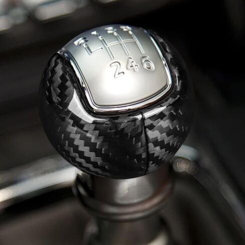 AIRSPEED Car Gear Shift Knob Cover Interior Accessories Sticker for Ford Mustang 2015-2022 Automatic, Carbon Fiber in Saudi Arabia