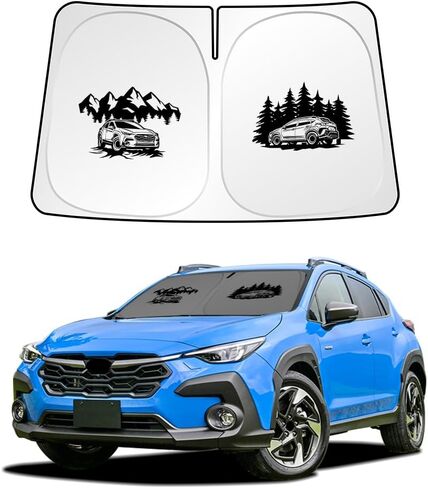 Windshield Sunshade Compatible with Subaru Crosstrek Blocks UV Rays Sun Visor Protector Foldable Front Window Sun Shade Cover in Saudi Arabia
