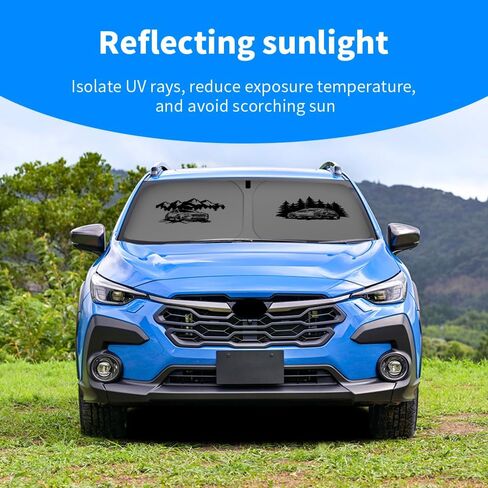 Windshield Sunshade Compatible with Subaru Crosstrek Blocks UV Rays Sun Visor Protector Foldable Front Window Sun Shade Cover in Saudi Arabia