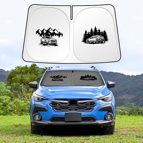 Windshield Sunshade Compatible with Subaru Crosstrek Blocks UV Rays Sun Visor Protector Foldable Front Window Sun Shade Cover in Saudi Arabia