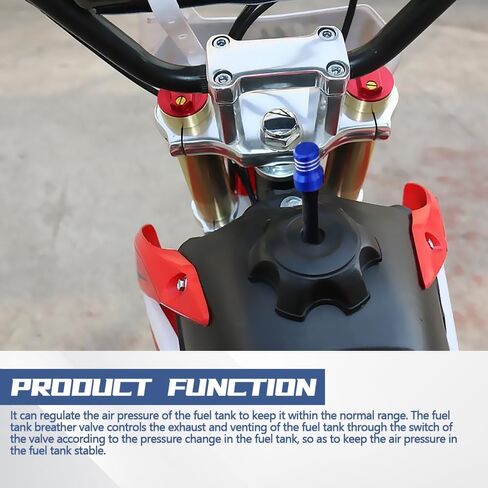 2PCS Gas Fuel Cap Air Vent Hose, Universal CNC Tank Valve Vent Tube with Chekc Ball, Aluminum Breather Valve Fits for 50cc 110cc 70cc 125cc ATV Motorcycle Dirt Pit Quad Bike Motocross in Saudi Arabia