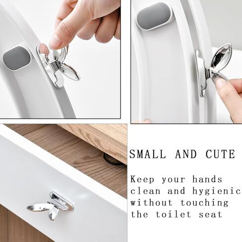 6 قطع رافع مقعد المرحاض، مقبض غطاء المرحاض الأنيق ذاتي اللصق، تجنب لمس الغطاء، الحفاظ على نظافة اليد، أدوات رفع غطاء المقعد، ملحقات الحمام للمكتب، المدرسة، المنزل، الفندق in Kuwait