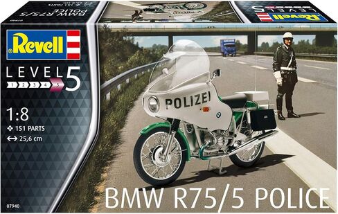 ريفيل RV07940 1:8 - مجموعة نماذج بلاستيكية للشرطة BMW R75/5، متعددة الألوان، 1/8 in Saudi Arabia