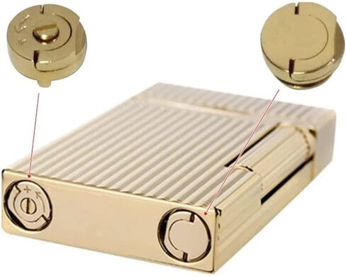 الجزء السفلي من إعادة تعبئة الغاز ومسمار سفلي للغاز قابل للتعديل ولاعة Dupont L2/ولاعة Gatsby France ملحقات بديلة الأجزاء الداخلية باللون الذهبي in Kuwait