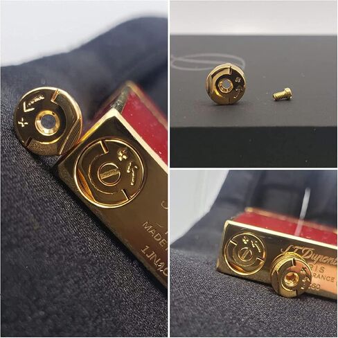 الجزء السفلي من إعادة تعبئة الغاز ومسمار سفلي للغاز قابل للتعديل ولاعة Dupont L2/ولاعة Gatsby France ملحقات بديلة الأجزاء الداخلية باللون الذهبي in Kuwait