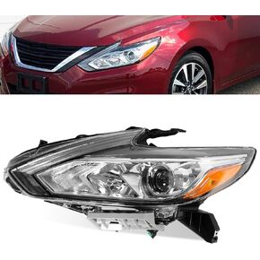 مجموعة مصابيح أمامية هالوجين مع مصابيح LED DRL متوافقة مع 2016-2018 نيسان ألتيما للمصابيح الأمامية اليسرى للسائق ومبيت كروم in Kuwait