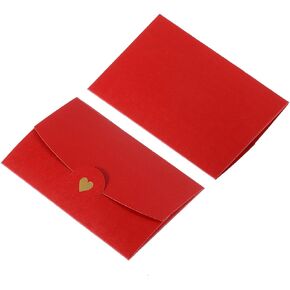 YOKIVE 12pcs Gift Card Envelopes, 10x7cm Mini Envelopes Small Envelopes Credit Card Size Bulk for Thank You Cards Graduation Greeting Wedding Birthday, Red