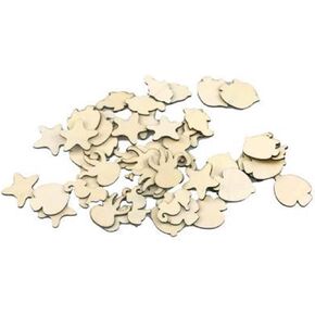 50-Pack Unfinished Wood Cutouts Sea Animal Star Fish Shaped Wood Pieces for Kids DIY Art Craft Home Decoration DIY Wood Art