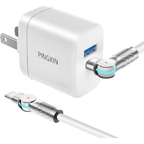 USB C Charger 35W Wall Charger,(GaN III) 2 Port Fast Charging Station,35W Foldable Wall Charger for iPhone 15/Tablets, Game Consoles, Vision Pro, Smartwatches, Pixel, Galaxy-White