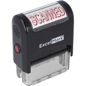 Scanned - ExcelMark Self-Inking Rubber Stamp - Red Ink A1539