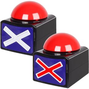 Buzzers for Trivia Games with Lights and Sound 2PCS Game Show Buzzers for Teacher Party Game Must Haves (2 PCS)