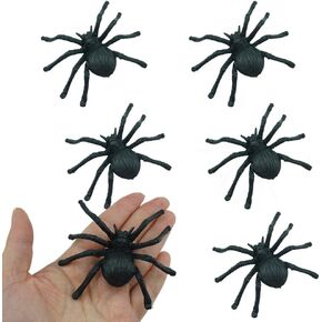 10 PCS Plastic Spiders Fake Spiders Scary Realistic Spiders for Halloween Party Prank Props Spiders Gifts Decorations