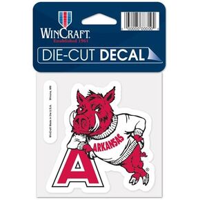 Wincraft Arkansas Razorbacks College Vault Decal 4 in x 4 in Vinyl