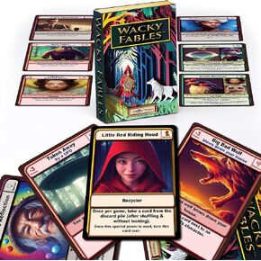 THINK2MASTER Wacky Fables - Card Game - Cast Misfortunes On Your Opponents & Find Fortunes for Yourself to Make Fun Silly Fairy Tales - Family Game Night - Kids Teens Age 6+, 2-6 Players.