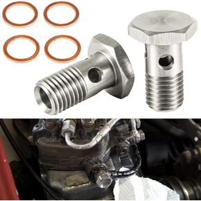 Fuel Banjo Bolt & Washer Kit Ultra High Flow Upgrade Compatible with Ford Powerstroke 6.0L & 6.4L Fit for Powerstroke F250, F350, 450, F550