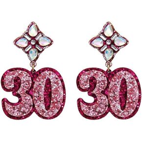 Birthday Glitter Drop Post Earrings - Shimmering, Jewelry, Memorable Milestone, Sparkles
