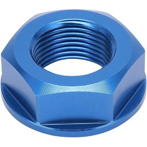 Wheel Axle Nut, Bike Wheel Hub Axle Nuts,Motorcycle Rear Wheel Axle Nut M20xP1.5 Aluminum Replacement for Yamaha YZ125/YZ250 1999‑2021(A (Blue))