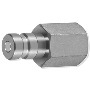 PD342 Series PD Steel Test Port and Diagnostic Equipment Quick Nipple with Female Pipe Thread, 1/8" Body Size, 1/4"-18 NPTF Thread Size, 1.63" Length