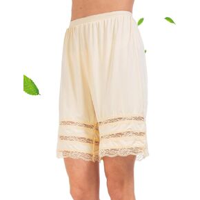 Subuteay Lace Split Slips for Women Smooth Bloomer Pants Above Knee Pettipants