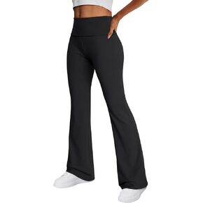 Trendy Queen Women's Wide Leg Yoga Pants High Waisted Workout Flare Leggings Casual Fall Outfits