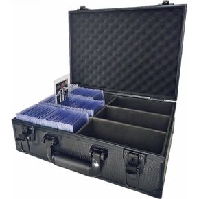 Toploaders Storage Box Hold 600+ 35PT 3"x4" Standard Toploaders, Hard Aluminum Alloy Top Loader Storage Case, Trading Card Storage Box Hold 2000+ Cards for Trading Cards & Sports Cards