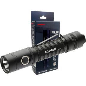 PowerTac E11-G2 Compact LED Flashlight – Extremely Bright 1300 Lumens Perfect for Everyday Carry or Professional Use, Rechargeable Type-C Charging Port, Waterproof, Hands-Free Operation