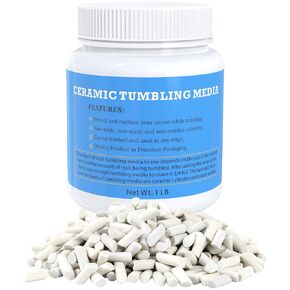 Rock Tumbling Ceramic Filler Media 1lb, Non- Abrasive Ceramic Pellets for All Type Tumblers
