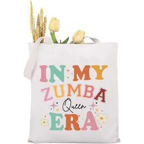 MAOFAED Zumba Gift In My Zumba Queen Era Tote Bag For Girls Women Zumba Lover Gift Zumba Teacher Gift