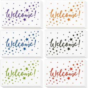 BEST PAPER GREETINGS 36 Pack Bulk Welcome Cards with Envelopes for Guests, Employees, Business, Star Pattern Design, Blank Interior (4x6 In)