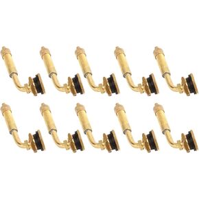 Earthmover Tyre Valve Stem, Wheel Valve Stem Leak Free Large Bore Copper Stable Performance 60 to 80mm 10Pcs for Loaders for Excavators